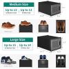 imageYITAHOME XL Stackable Storage Boxes 18 PCS Organizers and Drawers for Shoes  Black XLarge SizeFits All ShoesBlack