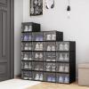 imageYITAHOME XL Stackable Storage Boxes 18 PCS Organizers and Drawers for Shoes  Black XLarge SizeFits All ShoesBlack
