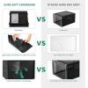 imageYITAHOME XL Stackable Storage Boxes 18 PCS Organizers and Drawers for Shoes  Black XLarge SizeFits All ShoesBlack
