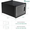 imageYITAHOME XL Stackable Storage Boxes 18 PCS Organizers and Drawers for Shoes  Black XLarge SizeFits All ShoesBlack