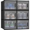 imageYITAHOME XL Stackable Storage Boxes 18 PCS Organizers and Drawers for Shoes  Black XLarge SizeFits All ShoesBlack