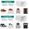 imageYITAHOME XL Stackable Storage Boxes 18 PCS Organizers and Drawers for Shoes  Black XLarge SizeFits All ShoesWhite
