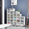 imageYITAHOME XL Stackable Storage Boxes 18 PCS Organizers and Drawers for Shoes  Black XLarge SizeFits All ShoesWhite
