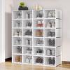 imageYITAHOME XL Stackable Storage Boxes 18 PCS Organizers and Drawers for Shoes  Black XLarge SizeFits All ShoesWhite