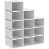 imageYITAHOME XL Stackable Storage Boxes 18 PCS Organizers and Drawers for Shoes  Black XLarge SizeFits All ShoesWhite