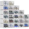 imageYITAHOME XL Stackable Storage Boxes 18 PCS Organizers and Drawers for Shoes  Black XLarge SizeFits All ShoesWhite