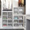 imageYITAHOME XL Stackable Storage Boxes 18 PCS Organizers and Drawers for Shoes  Black XLarge SizeFits All ShoesWhite