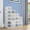 imageYITAHOME XL Stackable Storage Boxes 18 PCS Organizers and Drawers for Shoes  Black XLarge SizeFits All ShoesWhite