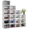 imageYITAHOME XL Stackable Storage Boxes 18 PCS Organizers and Drawers for Shoes  Black XLarge SizeFits All ShoesWhite