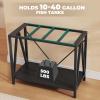 imageYTAHOME W Shape 40 Gallon Fish Tank Stand 500lbs Capacity for Metal Aquarium Stand 362quot Lx183 Wx 293quot H DoubleLayer Storage Design Reptile Breeder Turtle Terrarium Stand for Home OfficeBlack