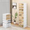 imageYITAHOME 10 Tiers20 Pairs Easy Assembly Shoe Box with Magnetic Doors Foldable Shoe Storage Organizer for Closet Collapsible Shoe Rack Sneaker Organizer for Entryway Living Room Bedroom White9 Tiers18 Pairs
