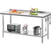 imageYITAHOME 36quot x 24quot Stainless Steel Table for Prep ampamp Work with Backsplash NSF Metal Table Prep Table with Undershelf for Home Kitchen Restaurant Garage Warehouse60 X 24
