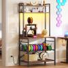 imageYITAHOME 3D Printer Stand with Filament Storage Large 3D Printer Table with Filament Rack Heavy Duty Filament Storage Rack for Home Office Workshop Warehouse Brown