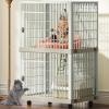 imageYITAHOME 41 2Tier Cat Cage Cat Crate with Door Locks and Bottom ThreeDoor Design Plastic Ferret Cage Large Rabbit Cage Indoor Chinchilla Cage Small Animal Cages Catio with Wheels and Ladder258L x 20W x 41H