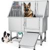 imageYITAHOME 50quot Dog Bathtub Professional Stainless Steel 304 Dog Bathing Station for Grooming wRight Ramp Faucet Floor Grate Pet Washing Station for Large Medium Small Pets