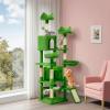 imageYITAHOME 75in Cat Tree Tower for Indoor Cats MultiLevel Cat Furniture with Scratching Posts Cat Caves Padded Perch Cozy Hammock Ladder and Plush Balls for Kittens Pet Play House Dark GrayGreen