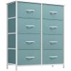 imageYITAHOME 8Drawer Fabric Dresser Furniture Storage Tower Cabinet Organizer for Bedroom Living Room Hallway Closet Sturdy Steel Frame Wooden Top EasytoPull Fabric Bins Rustic BrownGreennew 2025