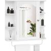 imageYITAHOME Bathroom Cabinet Medicine Cabinet Organizer Wall Mounted Cabinet with Mirror Door and Removable Shelf for Bathroom Living Room Laundry Bedroom Purplish BlueWhite