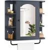 imageYITAHOME Bathroom Cabinet Medicine Cabinet Organizer Wall Mounted Cabinet with Mirror Door and Removable Shelf for Bathroom Living Room Laundry Bedroom Purplish BluePurplish Blue