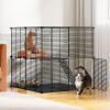 imageYITAHOME Cat Cage Indoor Cat Enclosures DIY Cat Playpen Metal Kennel with Extra Large Hammock for 12 Cats Ferret Chinchilla Rabbit Small Animals280L x 280W x 280H