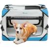 imageYITAHOME Collapsible Dog Crate 4Door Portable Travel Dog Crate 4Door Folding Soft Dog Kennel with Breathable Mesh Windows ampamp Soft MatIndoor ampamp Outdoor Use 36quot L x 25quot W x 25quot H Flat StyleTubestyle