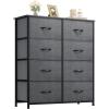 imageYITAHOME Dresser with 8 Drawers  Fabric Storage Tower Organizer Unit for Bedroom Living Room Hallway Closets  Sturdy Steel Frame Wooden Top ampamp Easy Pull Fabric Bins Charcoal