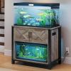 imageYITAHOME Heavy Duty 5575 Gallon Aquarium Stand with Power Outlets Cabinet for Aquarium Accessories Storage  Metal Fish Tank Stand Suitable for Fish Turtle Tank 880LBS Capacity WhiteGrey