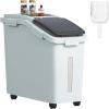 imageYITAHOME Ingredient Flour Storage Bin Commercial 114Gallon Flour Storage Container 280 Cups Rice Storage Bins with Wheels Shelfstorage Bin with Scoop and Lid Rice Bin for Kitchen Gray