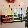 imageYITAHOME LED Light Liquor Bottle Display Shelf 3Step 30inch Wall Mounted Wine Rack Acrylic Liquor Shelf with Wine Glass Holder Slots Remote ampamp App Control for Home Commercial BarWall mounted