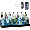imageYITAHOME LED Lighted Liquor Bottle Display Shelf 3Step 40inch Bar Liquor Alcohol Shelf for Home Counter Party Acrylic Mounted Whiskey Rack Stand with Remote ampamp App Control