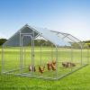 imageYITAHOME Large Metal Chicken Coop Walkin Poultry Cage Hen Run House Duck House Cage Coop with Waterproof and AntiUltraviolet Cover for Outdoor Back Yard Farm Use125L x 92W x 62H197x98x64