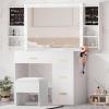imageYITAHOME Lighted Makeup Vanity Set with Stool 4 Spacious Drawers Hidden Jewelry Storage
