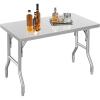 imageYITAHOME NSF Stainless Steel Folding Table 48quot X 24quot Folding Prep Table Foldable Stainless Steel Worktable for Home Kitchen Restaurant Garage WarehouseSilver  1 Tier