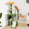 imageYITAHOME Tall Cat Tree Tower with Leaves for Indoor Cats 728in Cute Cat Climbing Tower with SelfGrooming Brush Cat Condo Top Perch Basktet Sisal Scratching Posts and Board Dangling BallCactus445in