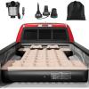 imageYITAHOME Truck Bed Air Mattress for 5558 ft FullSize Short Truck Beds Inflatable Car Mattress Bed with Pump Pillows Carry Bag ampamp Repair Kit for Outdoor Travel Camping BlackampampBrownBlackbrown
