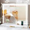 imageYITAHOME Vanity Mirror with Lights and Bluetooth Speaker ampamp Wireless Charger 28quotx22quot LED Makeup Mirror Lighted Makeup Mirror with Lights Touch Screen with Dimmable 16 Bulbs USB TypeC Charging PortWhiteround Corner  Bluetooth