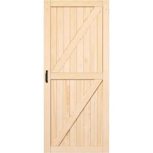 imageYITAHOME 36 x 84 Barn Door with Handle Solid Wood Sliding Barn Door with Double Surfaces Panel Sliding Door for Interior ScratchResistant and Easy Assembly Required Easy to DIY Natural