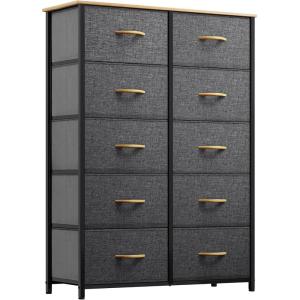 imageYITAHOME 4 Drawer Dresser  Fabric Cloth Dresser Dressers ampamp Chests of Drawers for Bedroom Living Room Hallway Closets  Sturdy Steel Frame Wooden Top ampamp Easy Pull Fabric BinsDark Graynew 2025