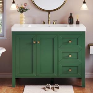 imageYITAHOME 42quot Bathroom Vanity with Sink Set Green