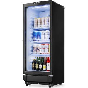 imageYITAHOME 6 CUFT Commercial Beverage Display Refrigerator with Single One Glass Door Drink Beer Fridge Cooler for Office Garage Bar Gym with Locking Led ampamp 2 Keys6 CUFT