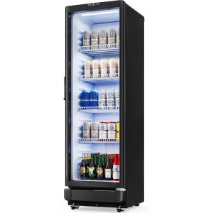 imageYITAHOME 6 CUFT Commercial Beverage Display Refrigerator with Single One Glass Door Drink Beer Fridge Cooler for Office Garage Bar Gym with Locking Led ampamp 2 Keys85 CUFT