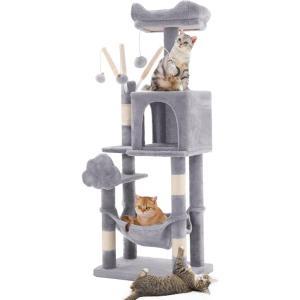 imageYITAHOME 708in Cat Tree Tower for Indoor Cats MultiLevel Cat Furniture with Scratching PostsCat Window Padded Plush PerchCozy BasketLadder for Kittens Pet Play House Light GrayLight Gray