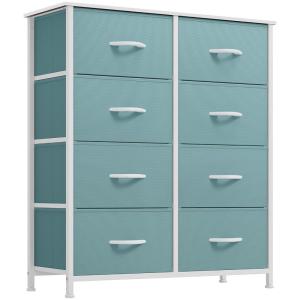 imageYITAHOME 8Drawer Fabric Dresser Furniture Storage Tower Cabinet Organizer for Bedroom Living Room Hallway Closet Sturdy Steel Frame Wooden Top EasytoPull Fabric Bins Rustic BrownGreennew 2025