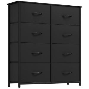 imageYITAHOME 8Drawer Fabric Dresser Furniture Storage Tower Cabinet Organizer for Bedroom Living Room Hallway Closet Sturdy Steel Frame Wooden Top EasytoPull Fabric Bins Rustic BrownBlacknew 2025