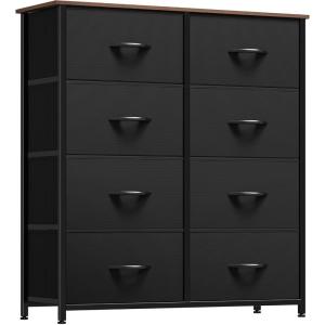 imageYITAHOME 8Drawer Fabric Dresser Furniture Storage Tower Cabinet Organizer for Bedroom Living Room Hallway Closet Sturdy Steel Frame Wooden Top EasytoPull Fabric Bins Rustic BrownBlackRustic Brownnew 2025
