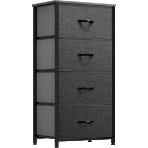 imageYITAHOME Dresser with 7 Drawers  Fabric Storage Tower Organizer Unit for Living Room Hallway  Sturdy Steel Frame Wooden Top ampamp Easy Pull Fabric BinsCool Black Grey Ash