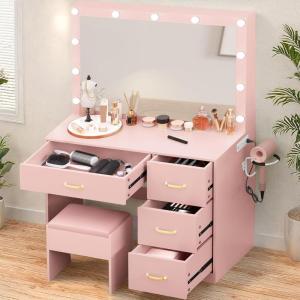 imageYITAHOME Makeup Vanity Set with Ample Storage