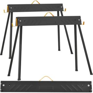 imageYITAHOME Saw Horses 2 Pack Folding Saw Horse 2x4 Brackets 6 Speed Adjustable Legs Metal Folding Sawhorse for Woodworking Carpenters Contractors2x4 SawhorsePortable