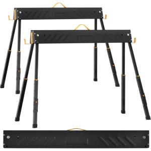 imageYITAHOME Saw Horses 2 Pack Folding Saw Horse 2x4 Brackets 6 Speed Adjustable Legs Metal Folding Sawhorse for Woodworking Carpenters Contractors2x4 SawhorseAdjustable