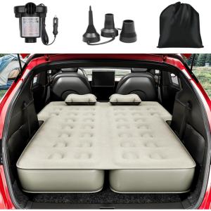 imageYITAHOME Truck Bed Air Mattress for 5558 ft FullSize Short Truck Beds Inflatable Car Mattress Bed with Pump Pillows Carry Bag ampamp Repair Kit for Outdoor Travel Camping BlackampampBrownGrey